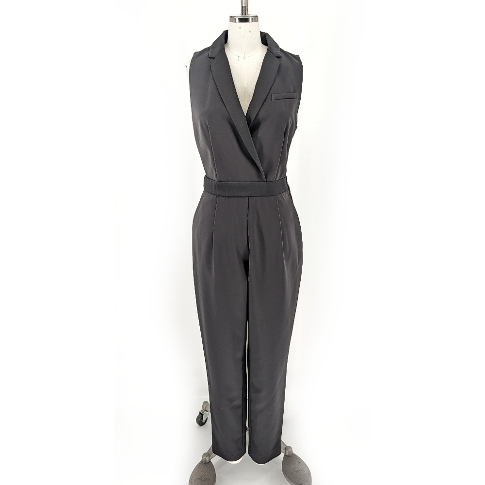 H&M V Neck Blazer Jumpsuit Black 8 Business casual cocktail classic evening